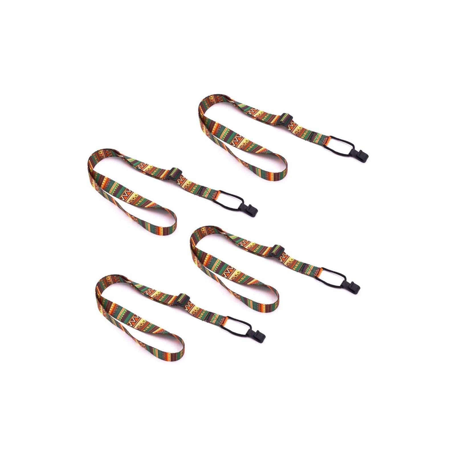 Liyafy Adjustable Woven Ukulele Strap With J Hook Retro Ethnic Printed Style Neck Belt Fit Most Size Ukulele 4Pcs