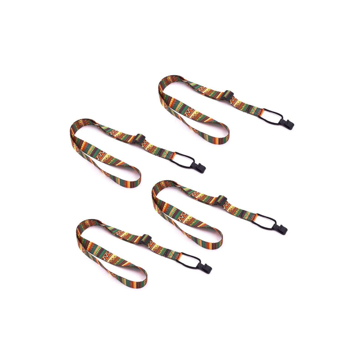 Liyafy Adjustable Woven Ukulele Strap With J Hook Retro Ethnic Printed Style Neck Belt Fit Most Size Ukulele 4Pcs