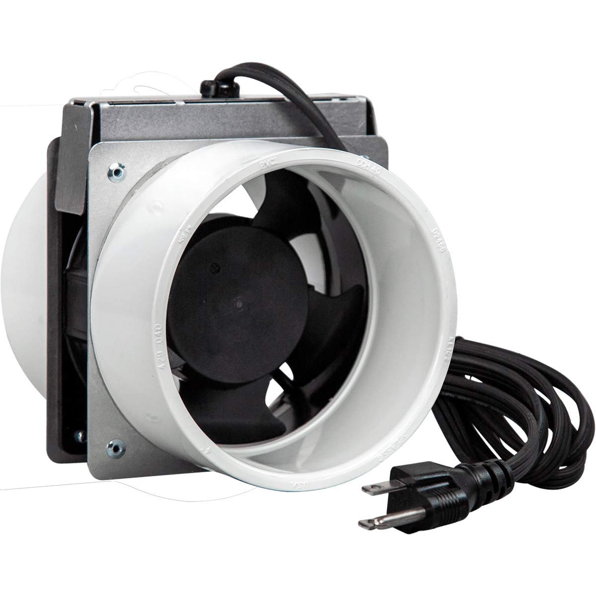 Tjernlund Pvc4 Radon Mitigation Fan Model - Exhaust Fan With 6-Ft. Power Cord, Minimal Power Consumption, 4 In. Pvc Pipe. Ventil