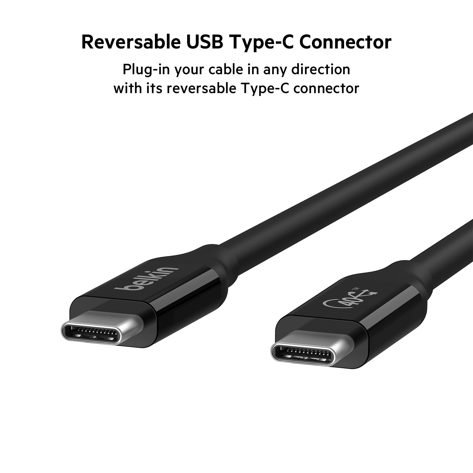 Belkin Thunderbolt 4 Cable (1M, 3.3ft Power Cable), USB C to USB C Cable w/ 100W Power Delivery, USB 4 Compliant, Compatible with Thunderbolt 3, MacBook Pro, eCPU & More   Intel Thunderbolt Certified