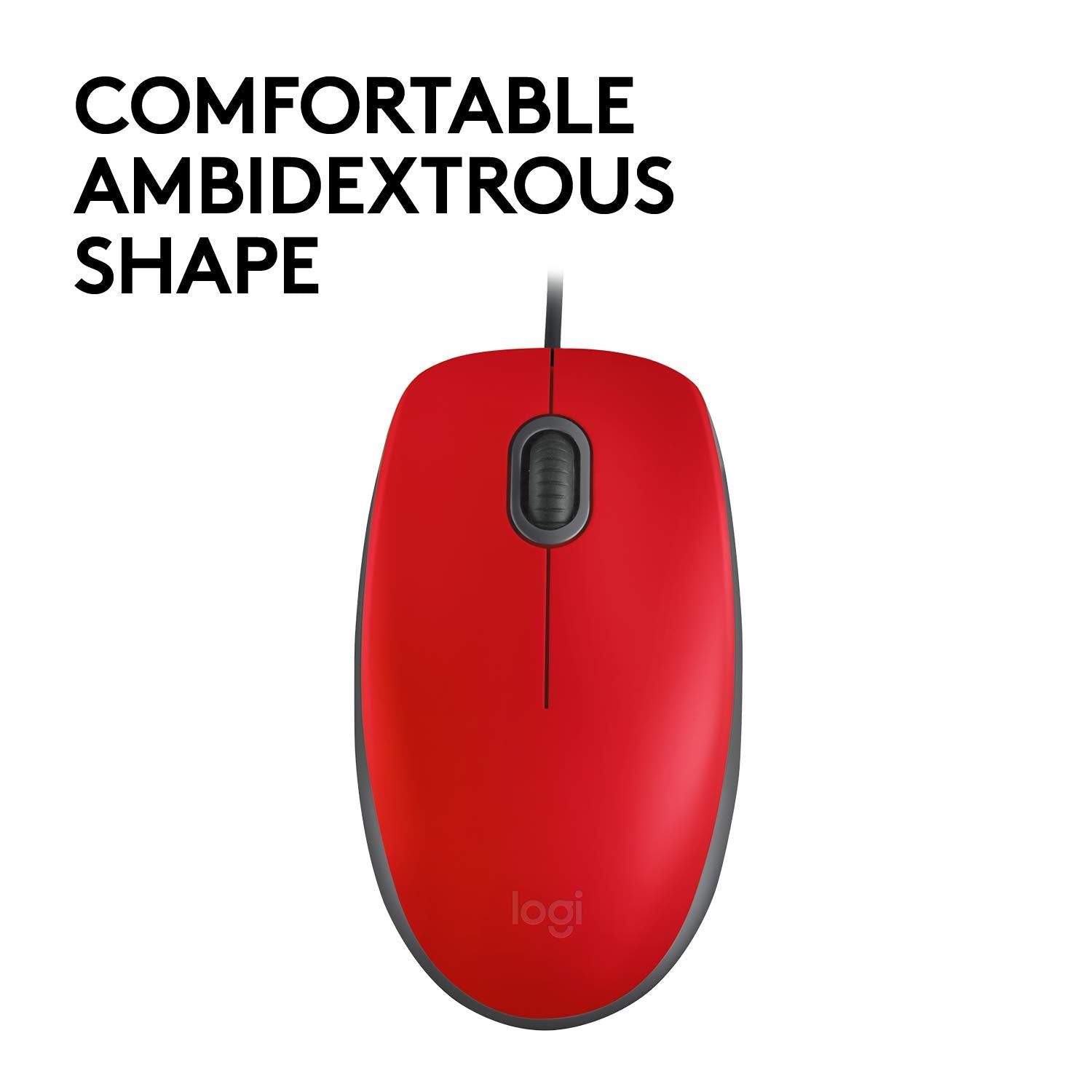 Logitech M110 Usb Optical 1000Dpi Ambidextrous Red Mice