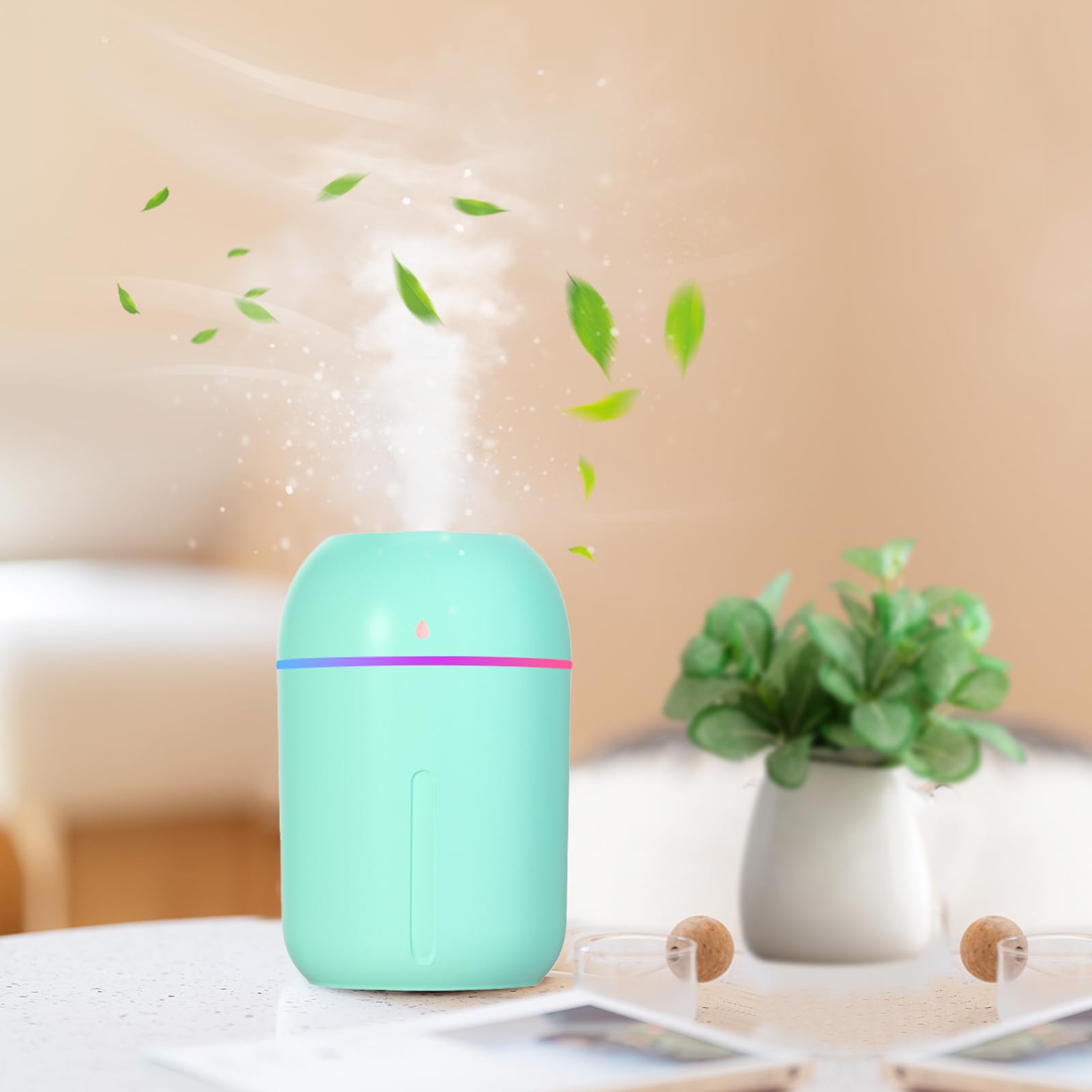 Kiusiy Small Humidifier For Plants, Mini Humidifiers For Bedroom, Portable Humidifiers For Car, Travel Humidifiers For Hotel, De