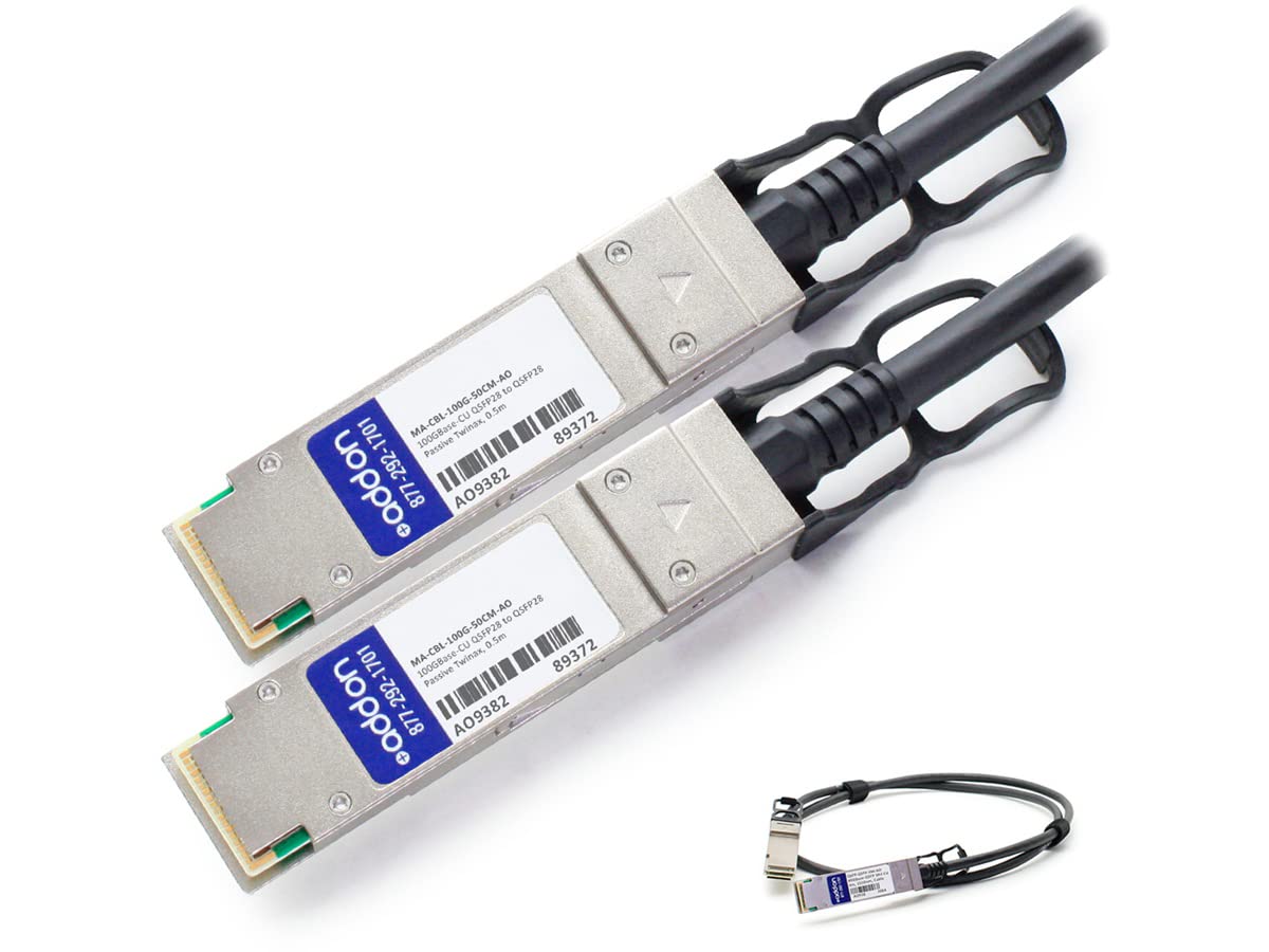 AddOn Cisco Meraki Compatible TAA Compliant 100GBase-CU QSFP28 Direct Attach Cable (Passive Twinax, 0.5m)