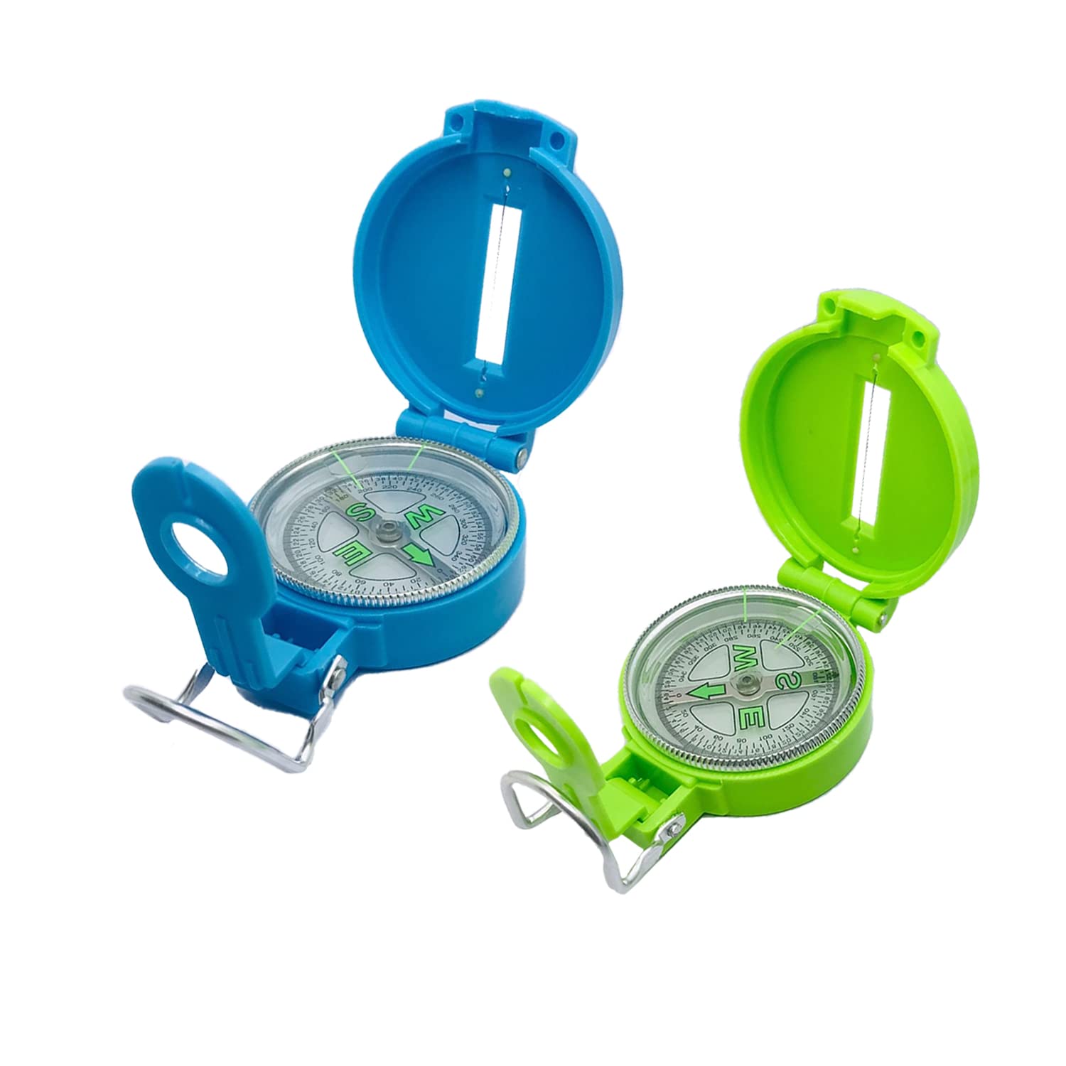 TurnOnSport Lensatic Compass - Hiking & Camping Navigation - Orienteering & Map Reading - Boy Scout & Professional Field Compass