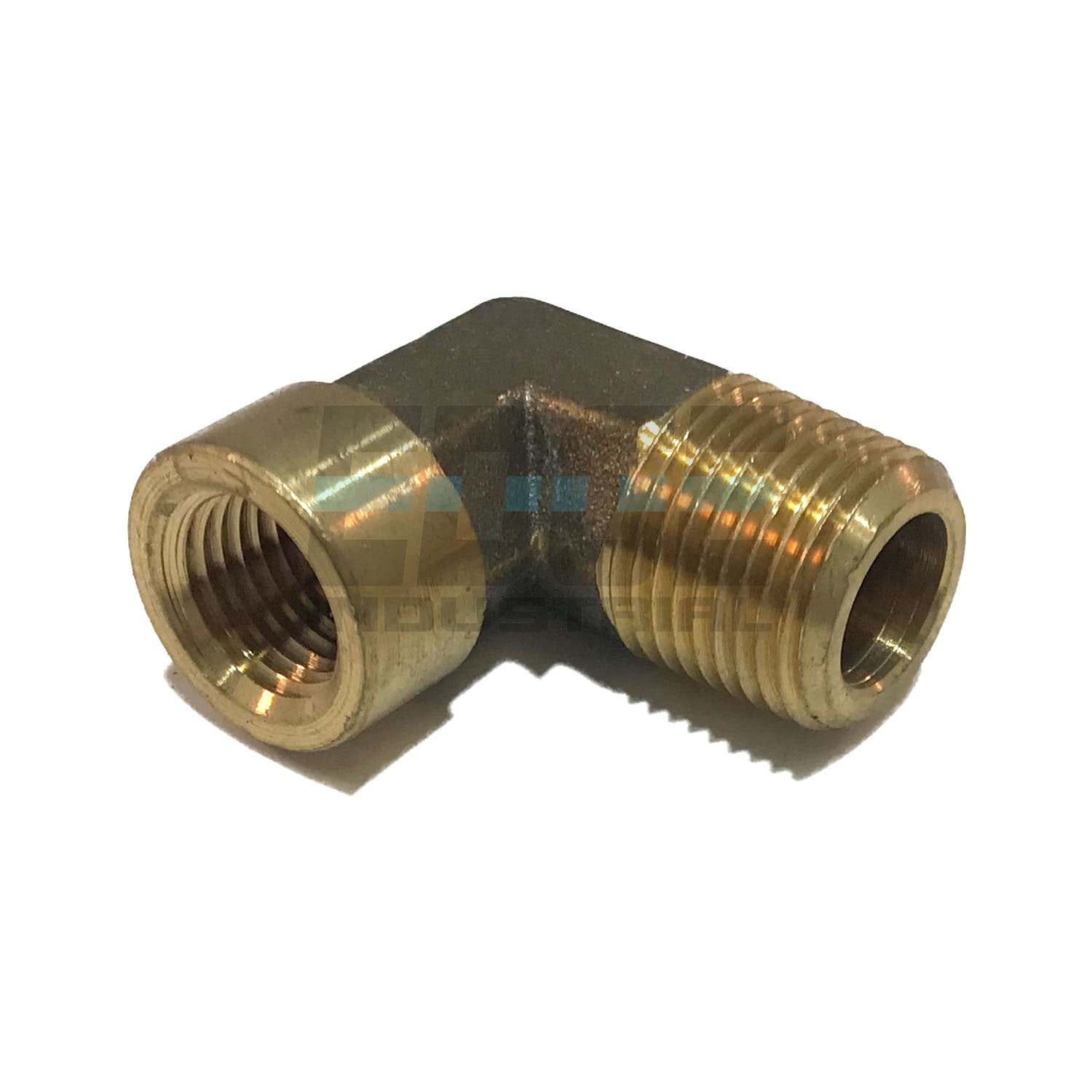 Edge Industrial Forged Brass 90 Degree Reducing Street Elbow 1/4'' Female Npt X 3/8'' Male Npt Fuel/Air/Water/Oil/Gas Wog (Qty 0