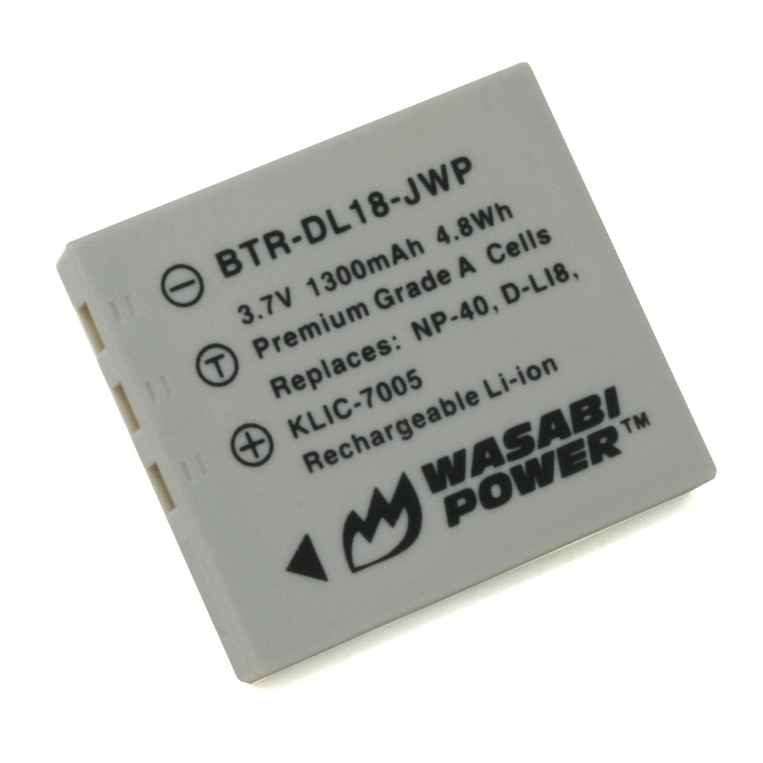 Wasabi Power Battery for Pentax DLI8, DLI85, DL18 and Pentax Optio A10, A20, A30, A36, A40, E65, L20, S, S4, S4i, S5i, S5n, S