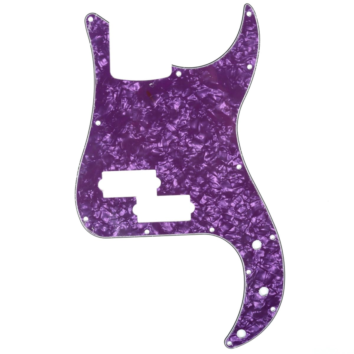 Musiclily P Bass Pickguard Precision Bass Pick Guards For 4 String American/Mexican Precision Bass Guitar, 4Ply Purple Pearl