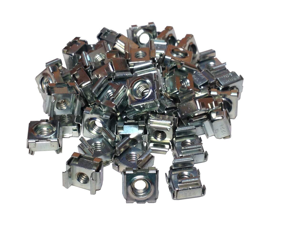 Rackgold 12 24 Snap In Zinc Cage Nuts 50 Pack   Usa Made