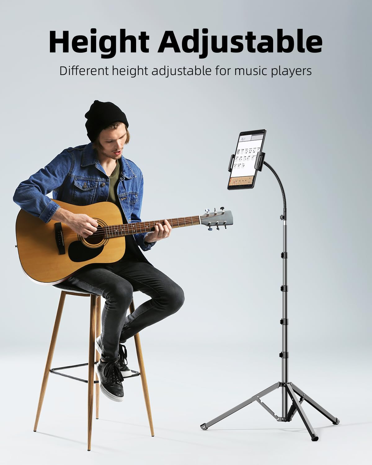 Weilisi 82'' Tall Tripod, Adjustable Gooseneck Iphone Tripod Stand With Remote, Flexible Tripod, Overhead Travel Tripod For Ipho