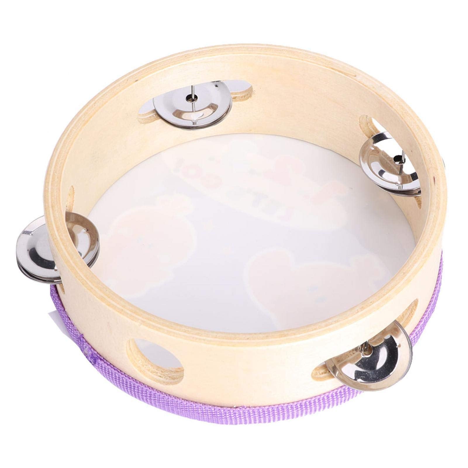 5.9 * 1.8inch Wooden Tambourine, Tambourine, for musical education for beginner for performance for training(duck)