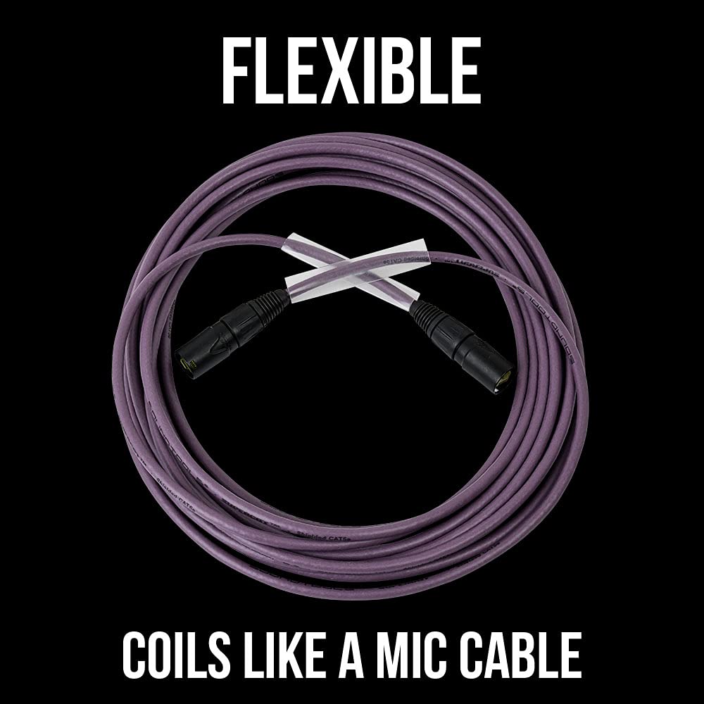 Sound Tools Supercat Professional Grade Shielded Cat5E Ethercon Cable, Flexible Polyurethane Jacket, Neutrik Connectors (10 Feet, Purple)