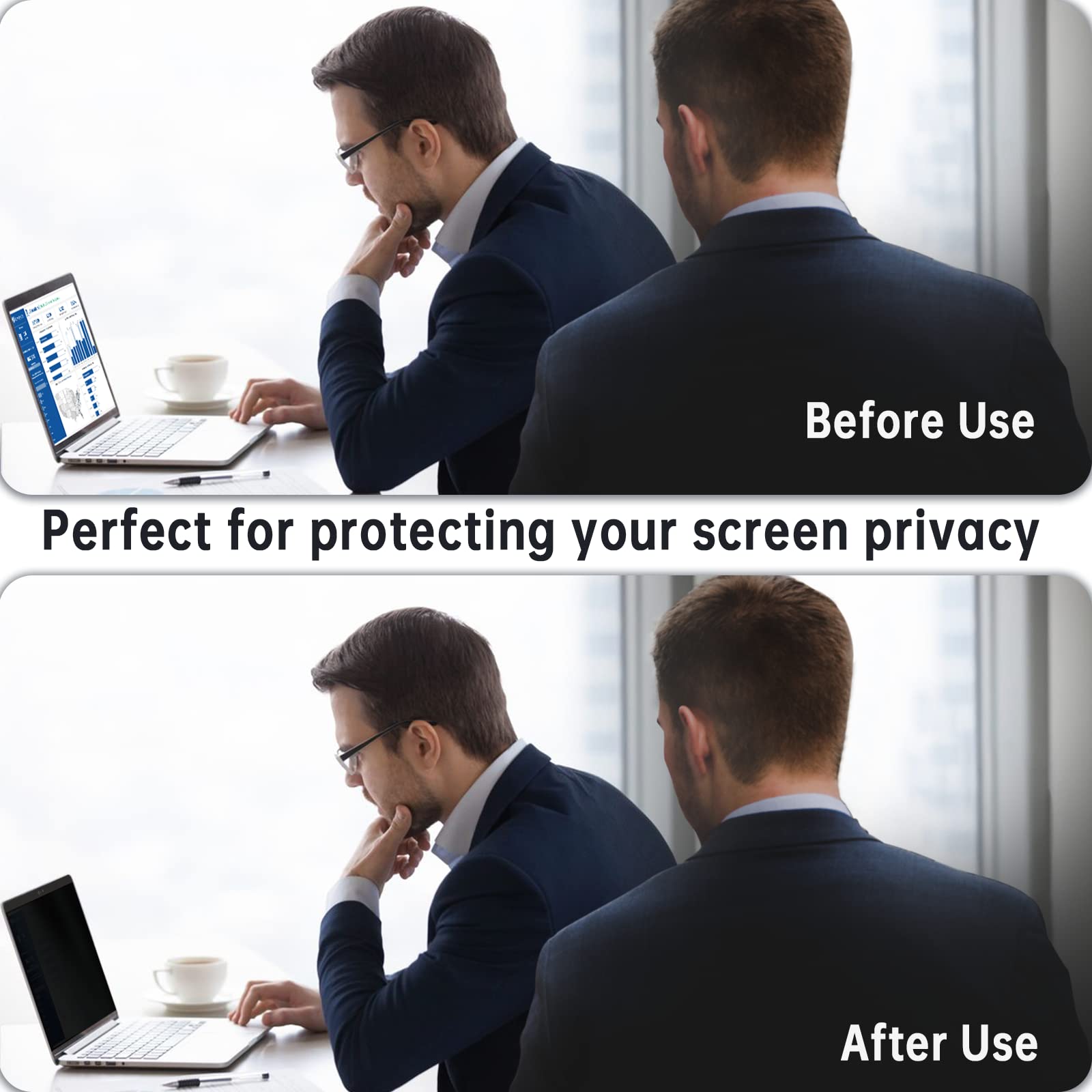 Peslv Magnetic Privacy Screen Compatible With Macbook Pro 15 Inch (2012 2015), Removable Anti Blue Light Glare Peep Filter Black