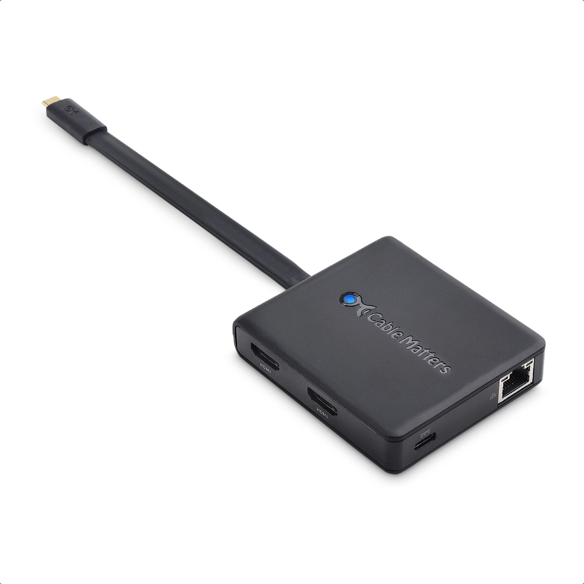 Cable Matters Dual Monitor Usb C Hub (Usb C Dock) With Dual 4K Hdmi, 2X Usb 2.0, Ethernet, And 100W Charging   Thunderbolt 4 / U
