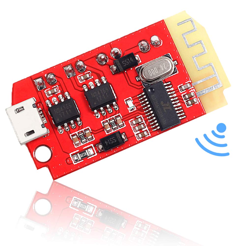 Audio Amplifier Board, Icstation ???? ????? Compatible Stereo Audio Amplifier Module 2X5W Bt 5.0 Mini Amplifier Board 3.7V 5V Fo