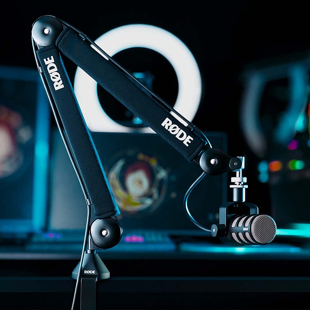 Rode Psa1+ Pro Studio Boom Arm For Podcasting And Streaming With Gator Microphone Pop Filter, Professional Grade Xlr Cable And S