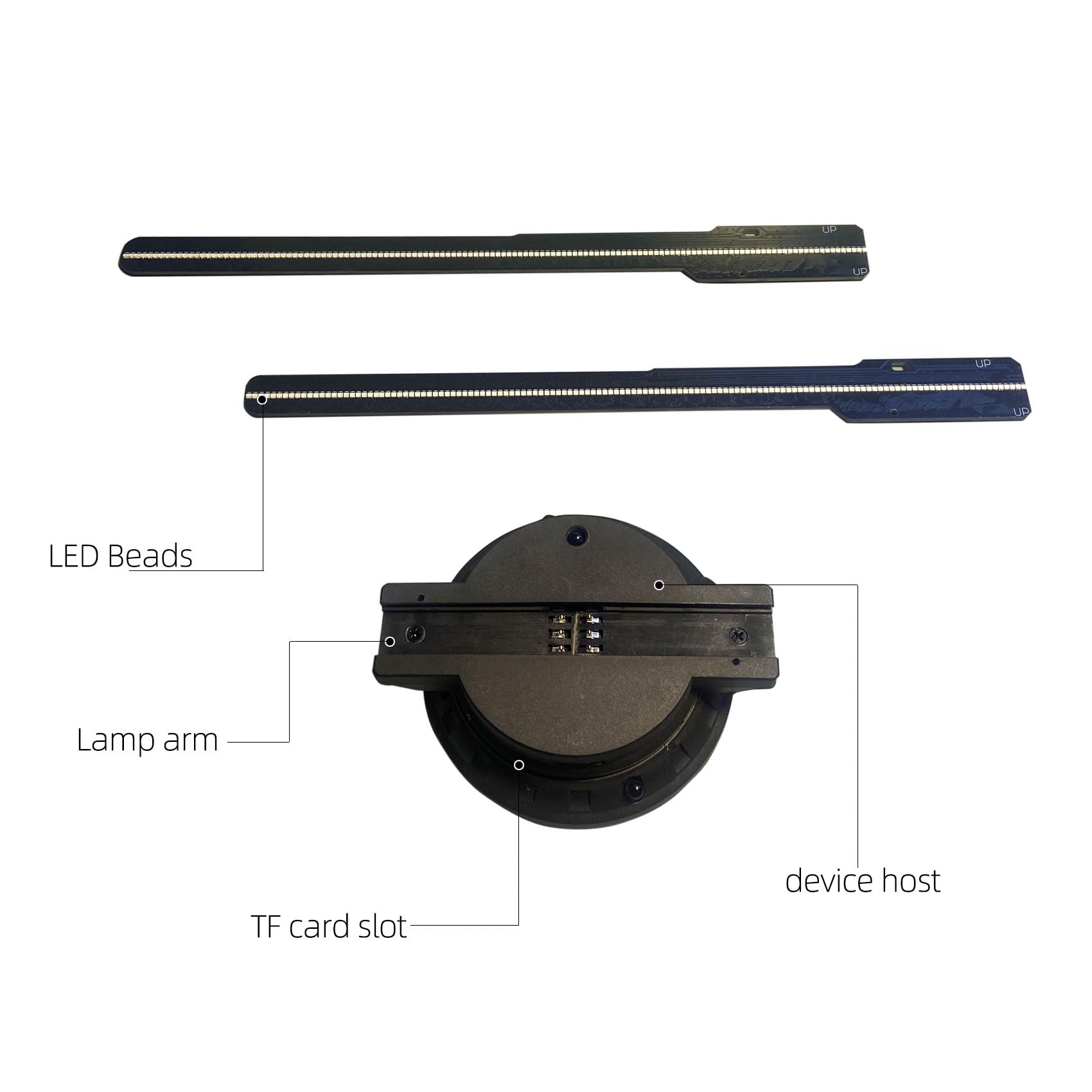 3D Hologram Fan, 19.7 Inch Hologram Fan Display Projector With Wifi+Bluetooth+Remote, 3D Hologram Hd Led With 700 Video, Hologra