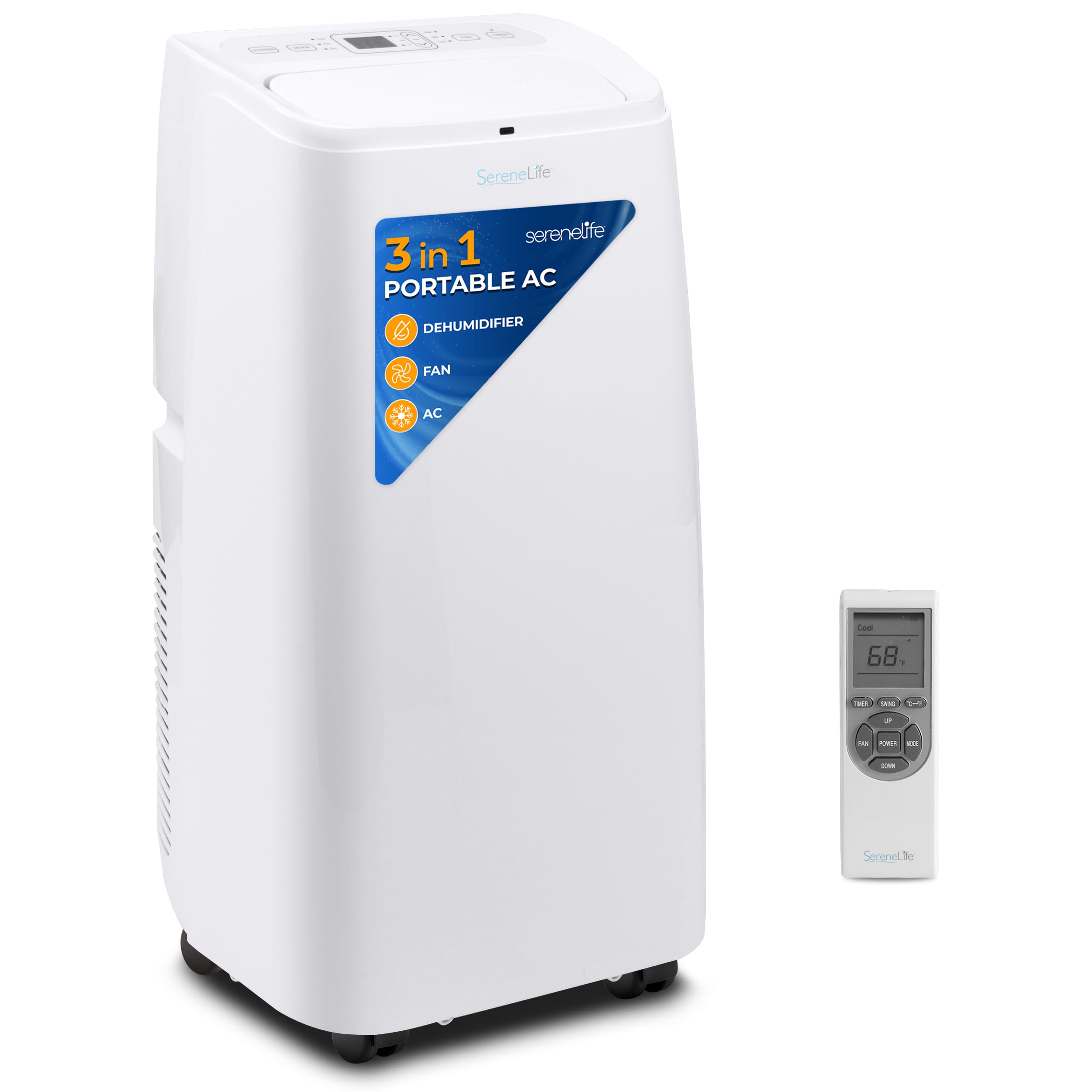 Serenelife Small Air Conditioner Portable 12,000 Btu With Built In Dehumidifier   Portable Ac Unit For Rooms Up To 550 Sq Ft   R