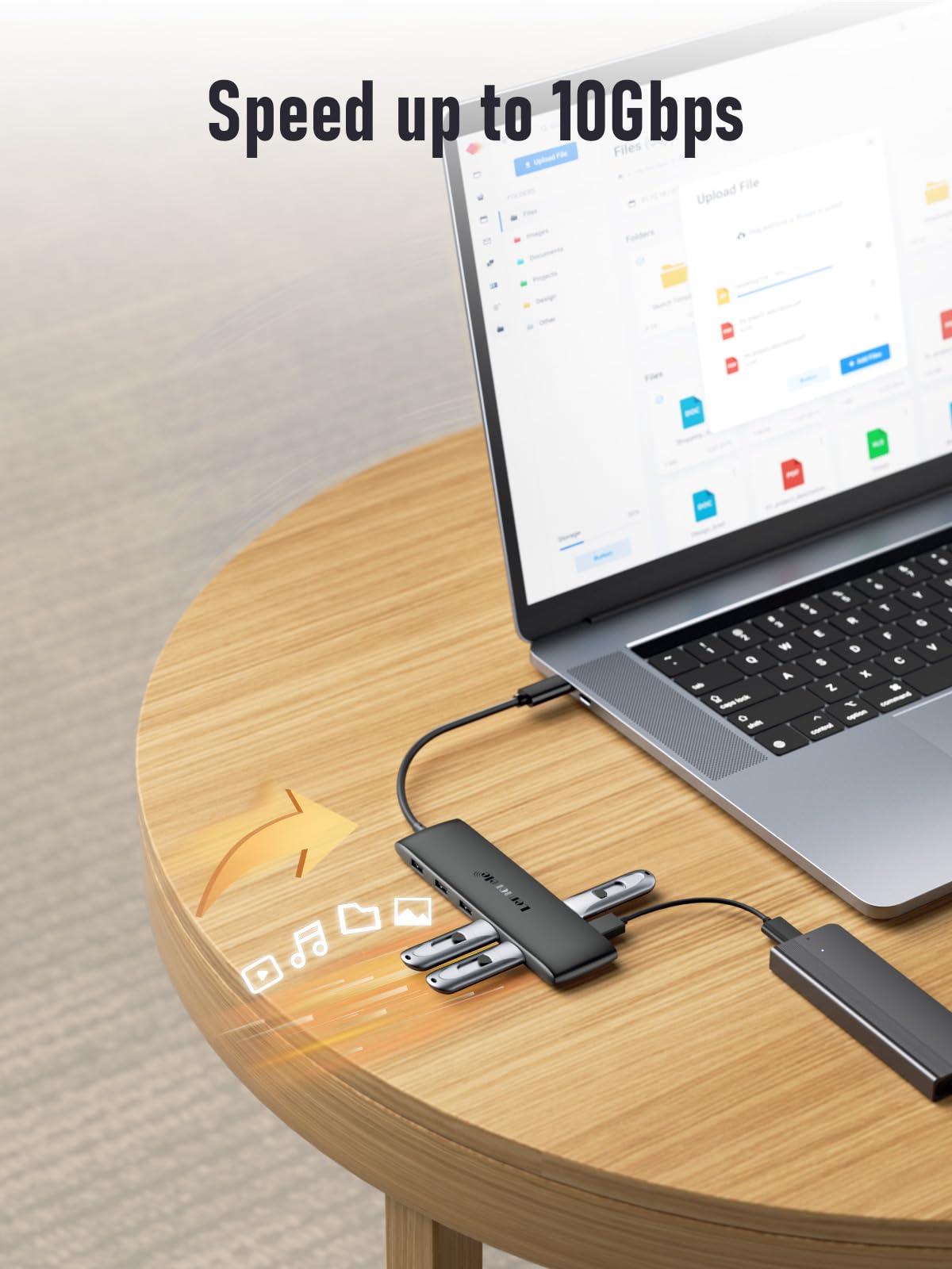 Lemorele 10  In 1 Usb C Docking Station For Laptop Dell Mac Hp Lenovo, 10Gbps Usb C Hub With 2 Hdmi, 4*Usb 3.1 10Gbps Data Port,