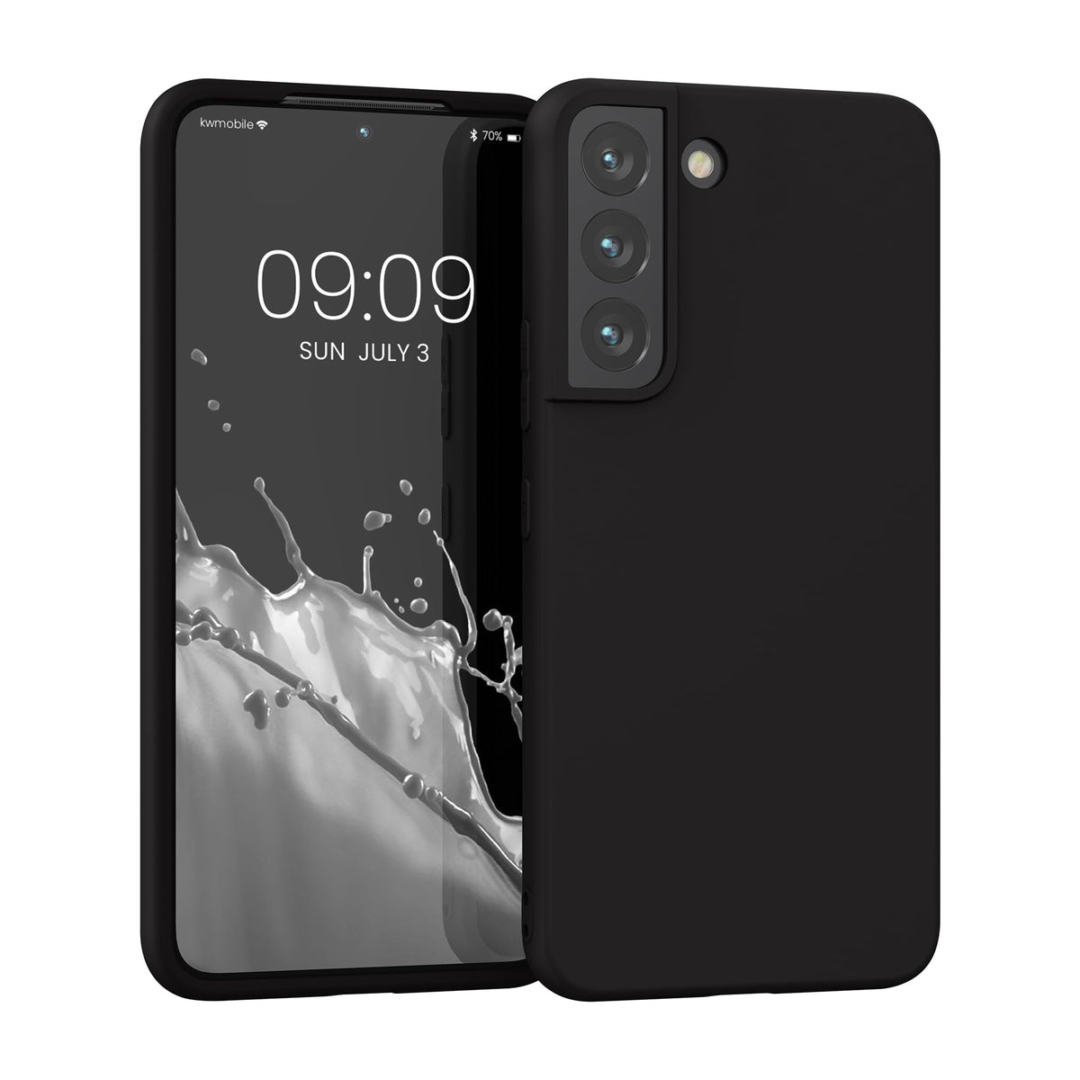 Kwmobile Case Compatible With Samsung Galaxy S22 Case   Soft Slim Protective Tpu Silicone Cover   Black Matte