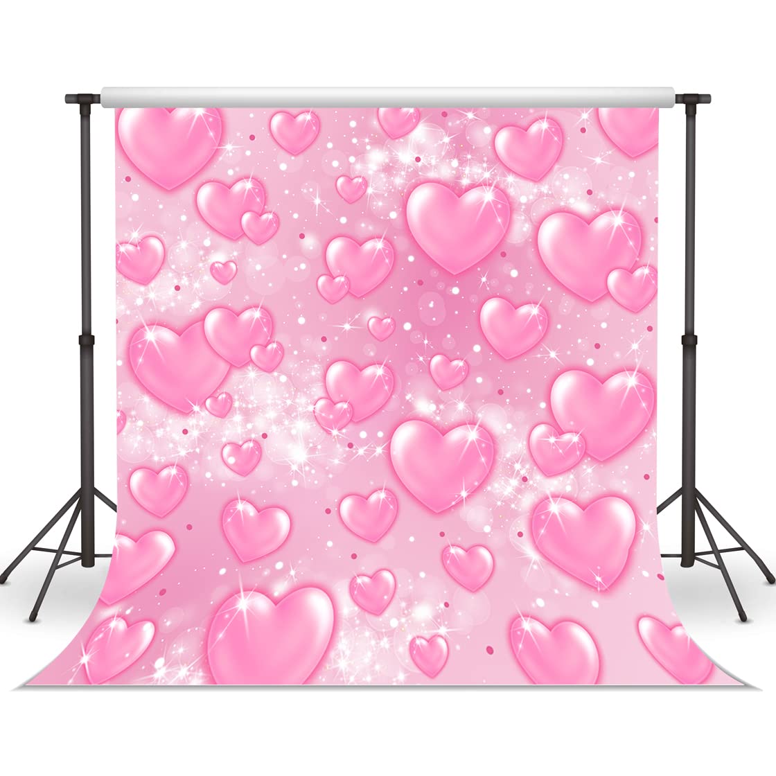 Wolada 8X8Ft Early 2000S Photography Backdrop 2000S Backdrop Pink Hearts Valentines Day Backdrop Y2K Backdrops For Photoshoot Ai