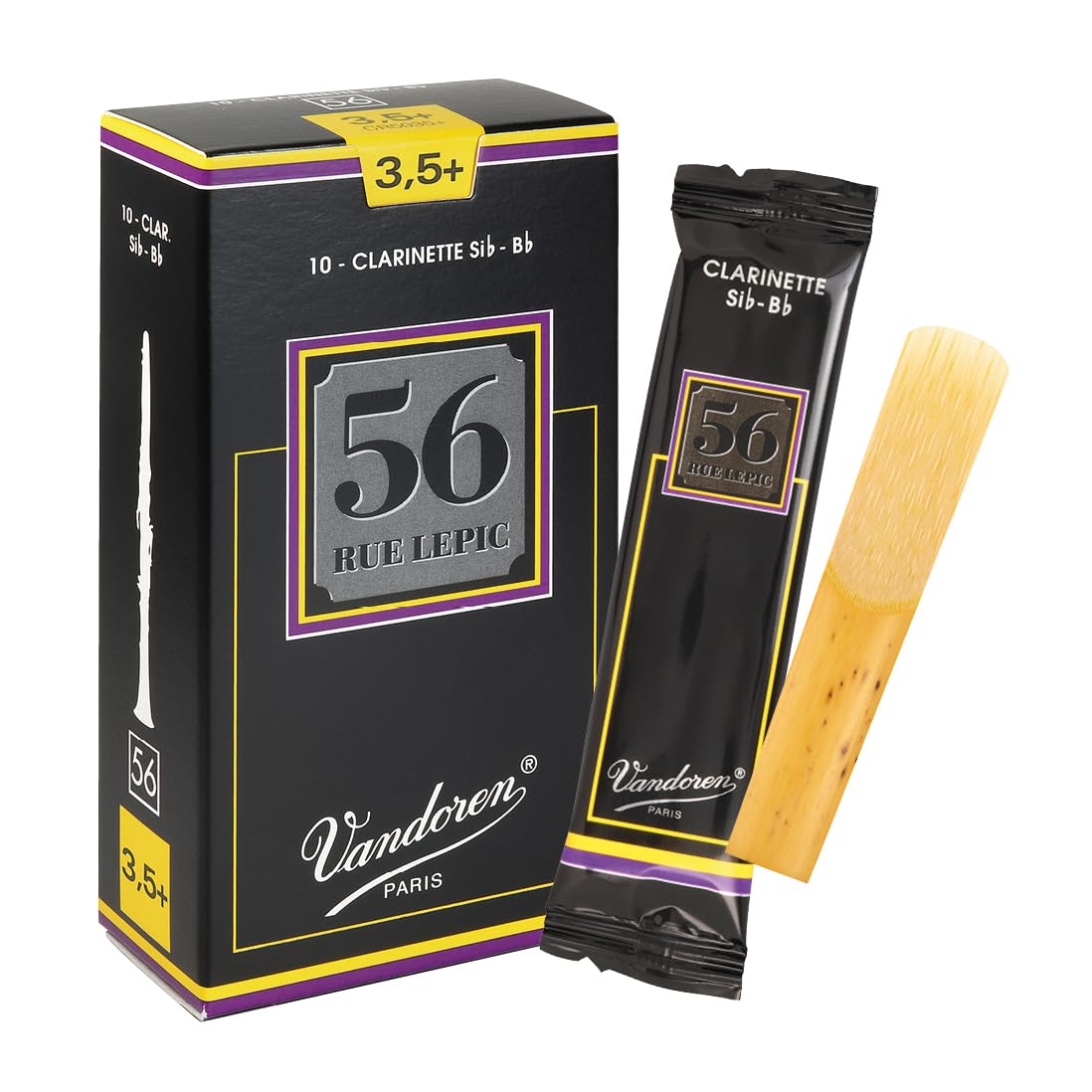 Vandoren 56 Rue Lepic Bb Clarinet Reeds #35+, Box Of 10