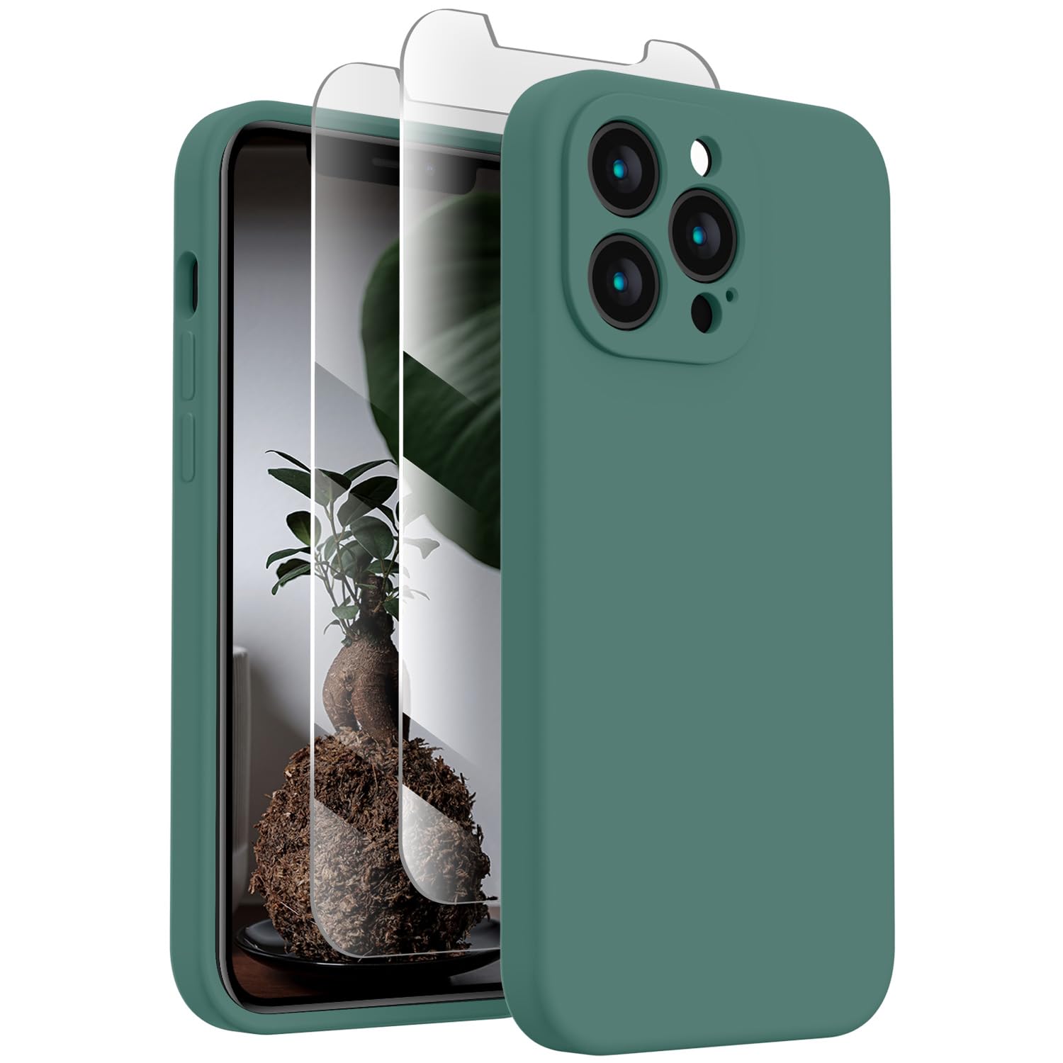 XXDD Designed for iPhone 11 Pro Max Case,[Straight Edge][Camera Protection] Silicone Phone Case with [2X Screen Protectors],Soft