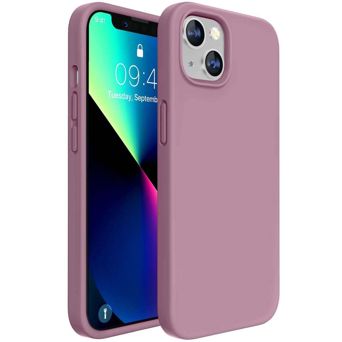 Miracase Designed For Iphone 13 Case, With Tempered Glass Screen Protector, [Soft Anti-Scratch Microfiber Lining], Shockproof Li