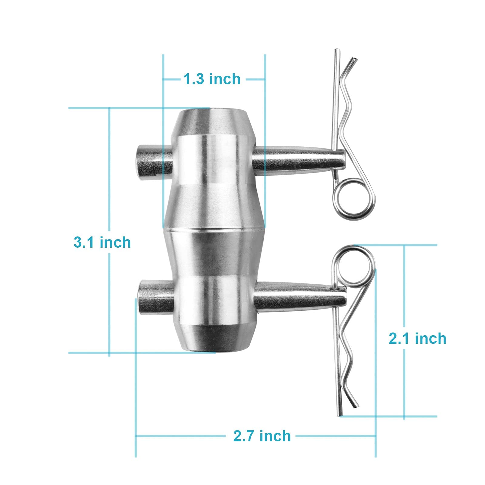 Ottff 8 Sets Double Ended Conical Coupler With Cotter Body Clips Tapered Shear Pin Stage Lighting Truss Pipe Connector Par Can L