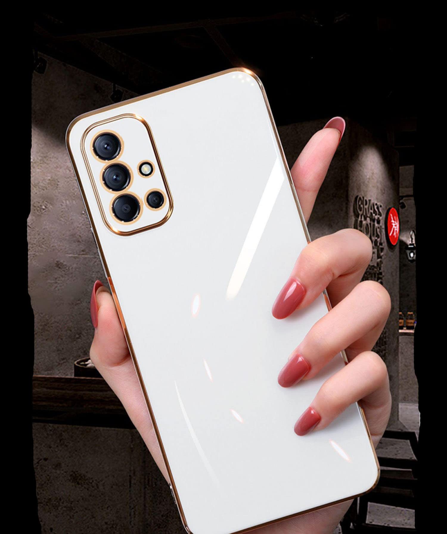 Sunswim Compatible With Galaxy A51 4G Case Cover Cute Full Camera Lens Protection &Luxury Electroplate Plated Shockproof Edge Bu