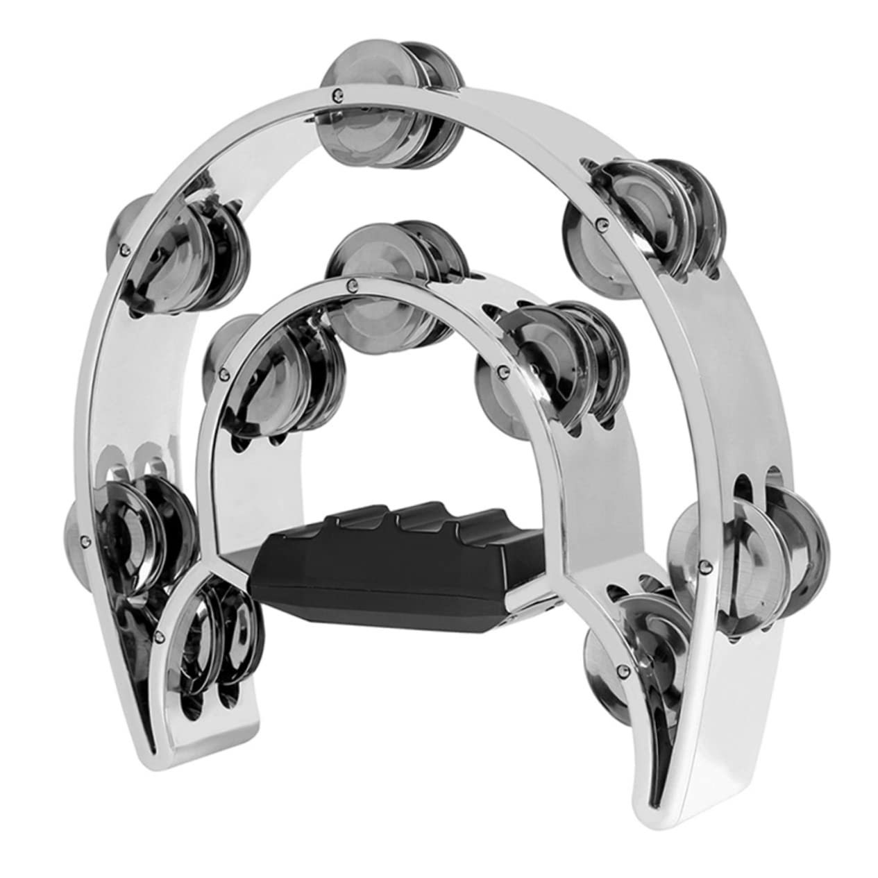 EXCLUZO Double Layer Hand Bell Silver Dedicated Tambourine Child