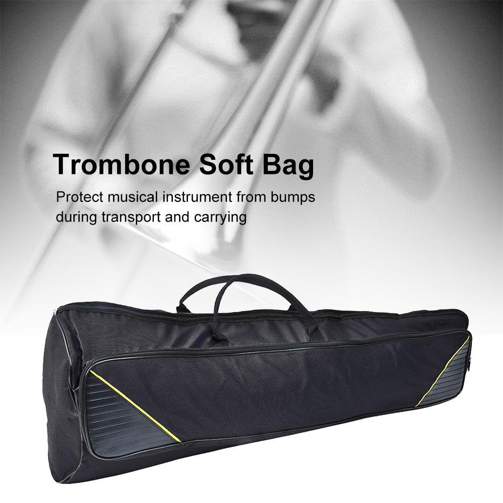 Trombone Bag, 3 Colors Portable Alto/Tenor Trombone Shoulders Bag Handbag Musical Instrument Accessories(Black)