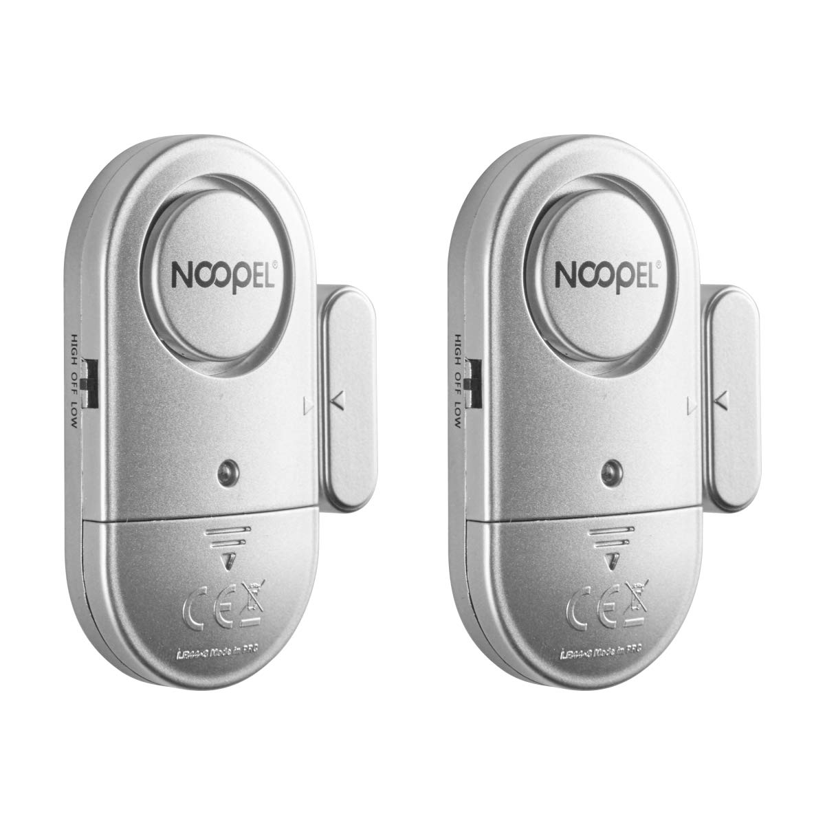 Door Window Alarm 2 Pack, New Version With Two Volume Levels,Noopel Burglar Intruder Entry Alarm For Kids Toddlers Indoor Personal Safety