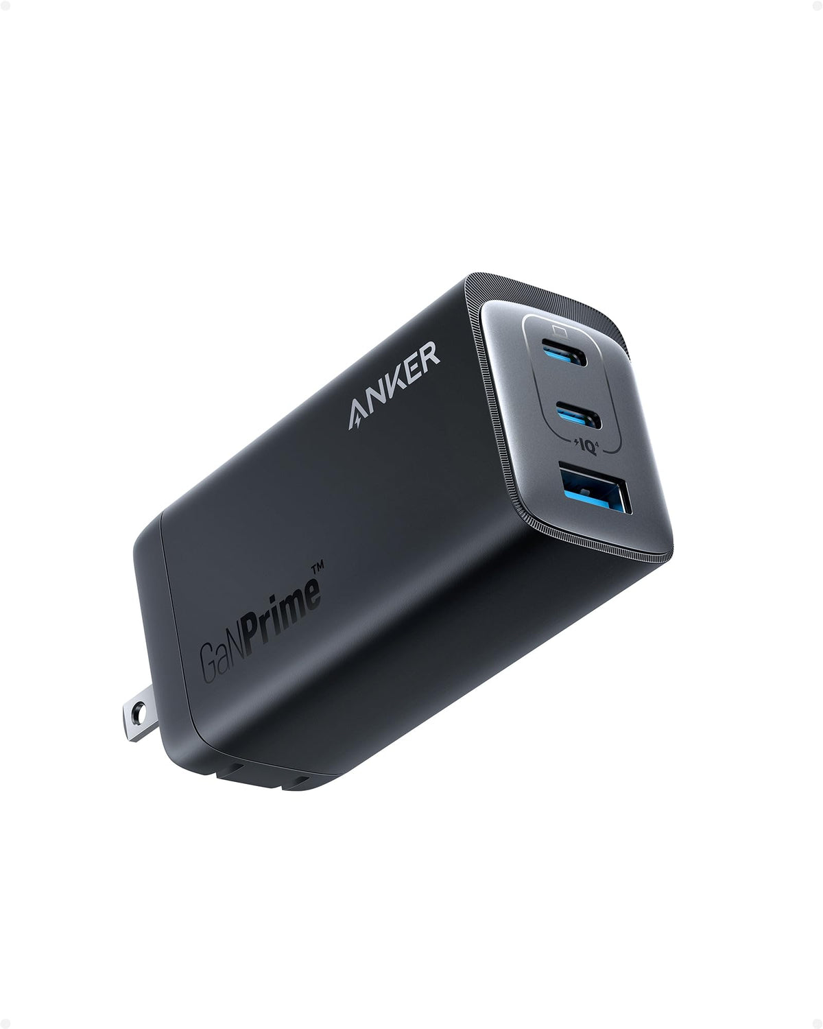 Anker 120W Usb C Charger, Anker 737 Ganprime, Pps 3 Port Fast Compact Foldable Wall Charger For Macbook Pro/Air, Ipad Pro, Iphon