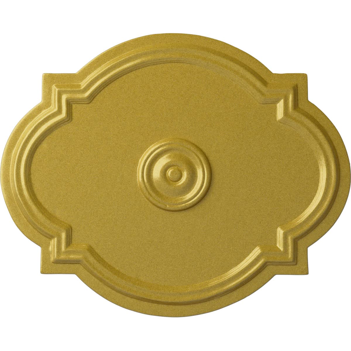 Ekena Millwork Cm21Wargs Waltz Ceiling Medallion, 21 1/4''W X 17 3/8''H X 1''P, Hand Painted Rich Gold