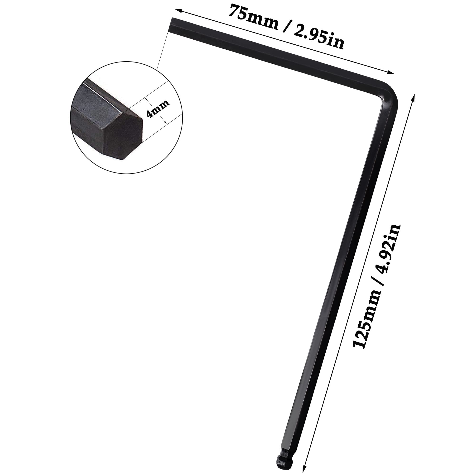 Hinfudor 11 Pieces Guitar Allen Wrench Set Including 4Mm & 5Mm Lengthened Ball End Truss Rod Wrench, For Most Guitar & Bass Neck