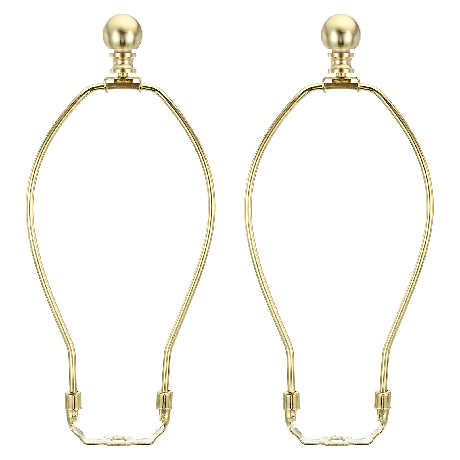 PATIKIL 9 Inch Lamp Harp Kit with Finial, 2 Set Detachable Shade Bracket Holder, DIY Lighting Accessories for Table Floor Lamps,
