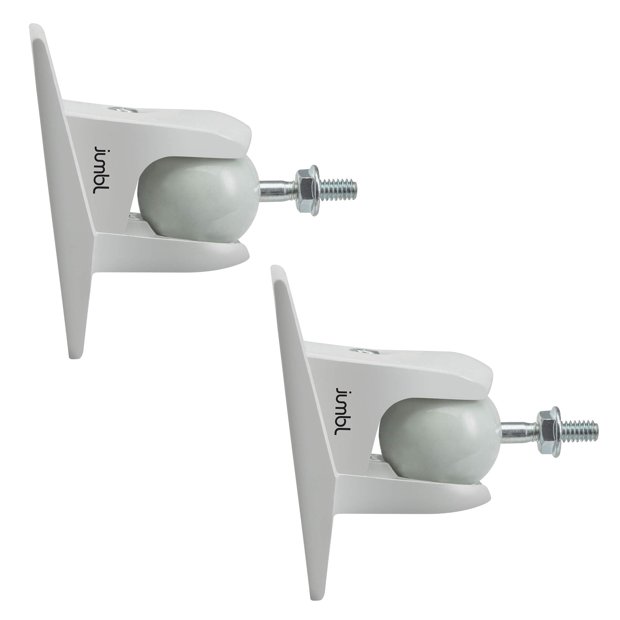 Jumbl Sinsb7W Progrip Ultra Stainless Steel Speaker Wall Mount Bracket White, Pair Of 2   Thread Size: 1/4 20   Holds Up To 10 Lbs