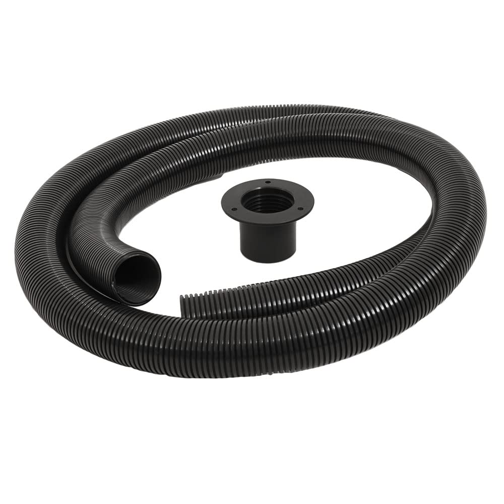 Trident Marine 10&#39; Black Stern Flex Hose W/Transom Flange,WBAUVB09V1STZFS