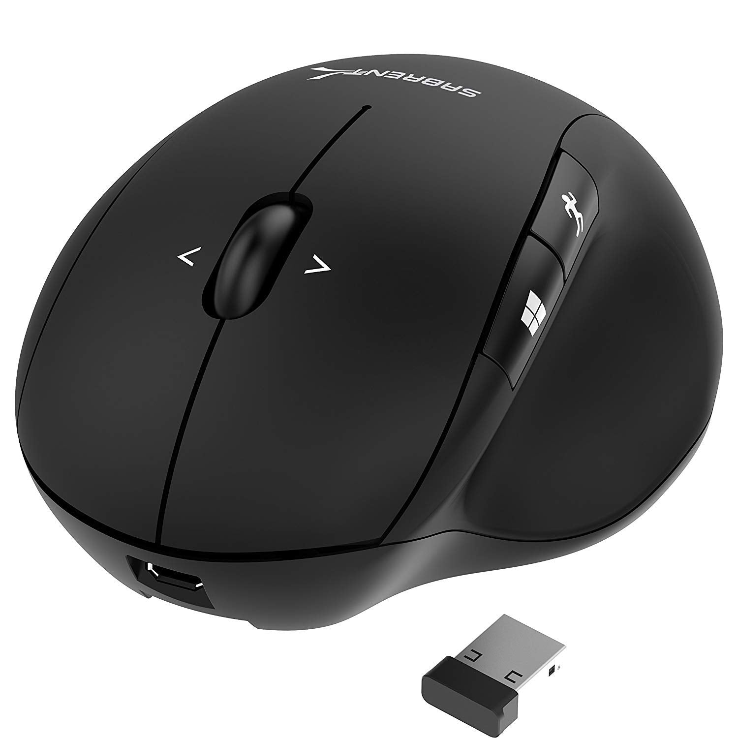 SABRENT Rechargeable Ergonomic 2.4GHz Wireless Mouse with 4D Function (MS WRCH)