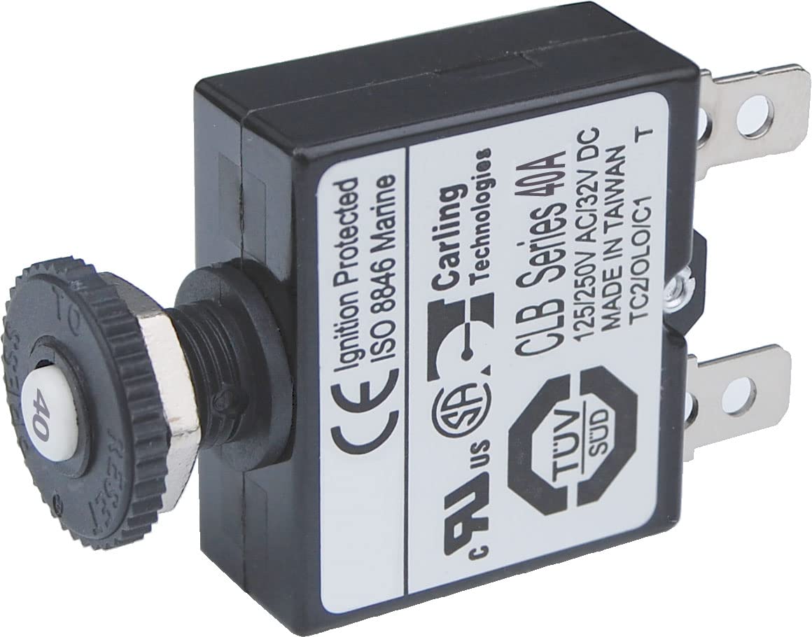 Blue Sea - 7061-BSS Circuit Breaker Push Button QC 40A (10EA)