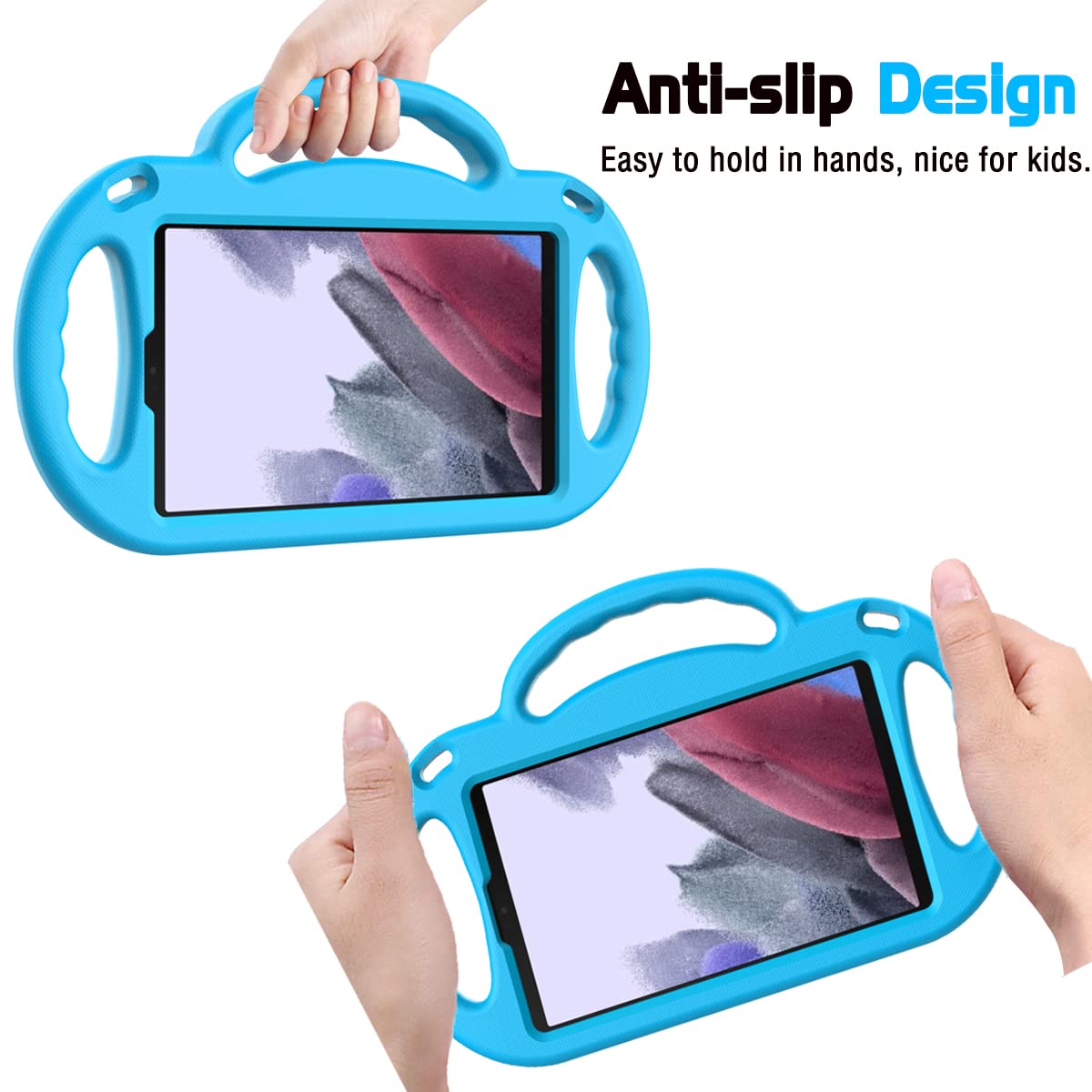 Avawo Kids Case For Samsung Galaxy Tab A7 Lite 8.7 Inch 2021/A9 8.7 2023, With Strap, Shockproof Lightweight Handle Stand 2021(S