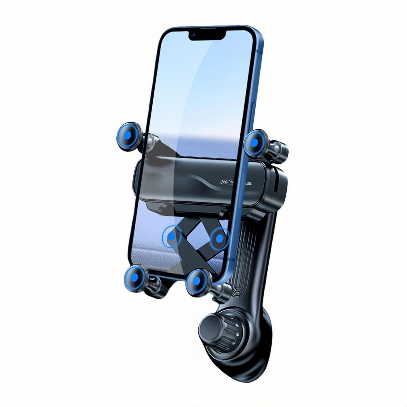 Nijizs Car Phone Holder With Rotatable Swing Arm, Hands-Free Car Vent Phone Mount With Metal Air Vent Clip Fit For All Iphone An