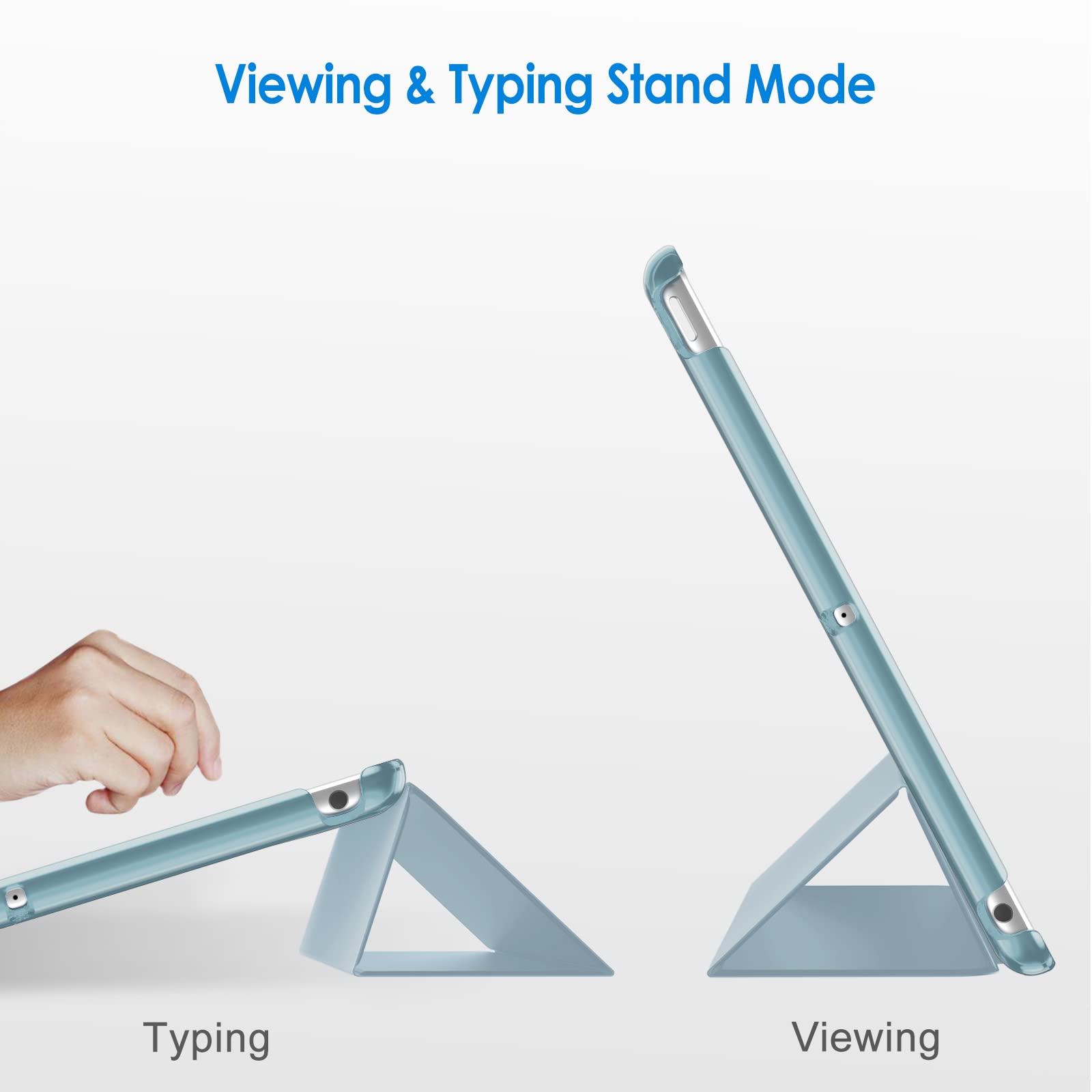 Jetech Case For Ipad (9.7-Inch, 2018/2017 Model, 6Th/5Th Generation), Smart Cover Auto Wake/Sleep (Light Blue)