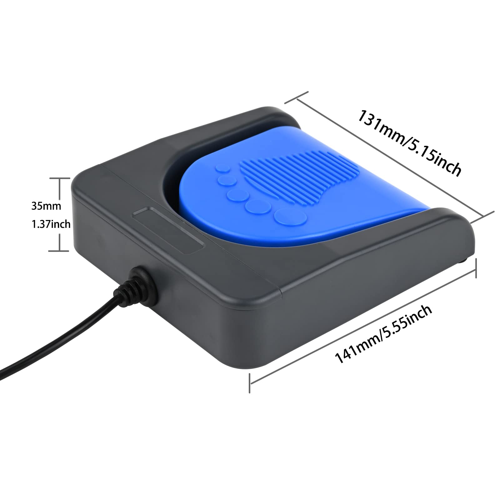 Ikkegol 2022 Upgraded Usb Single Foot Pedal Switch Control One Key Footswitch Program Customized Computer Keyboard Mouse Game Action Hid (Blue Pedal)