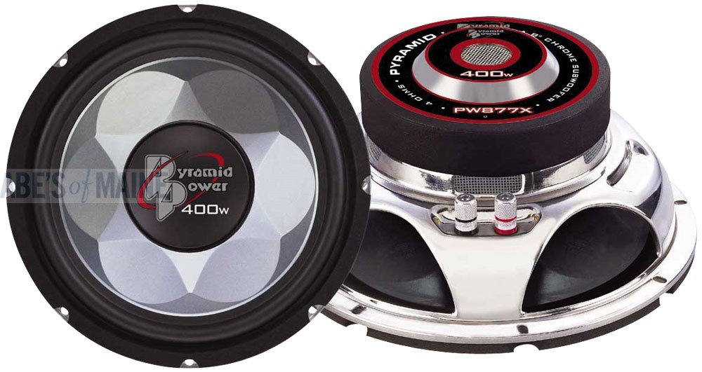 Pyramid 6'' Car Audio Speaker Subwoofer   300 Watt High Power Bass Surround Sound Stereo Subwoofer Speaker System W/ Molded P.P.