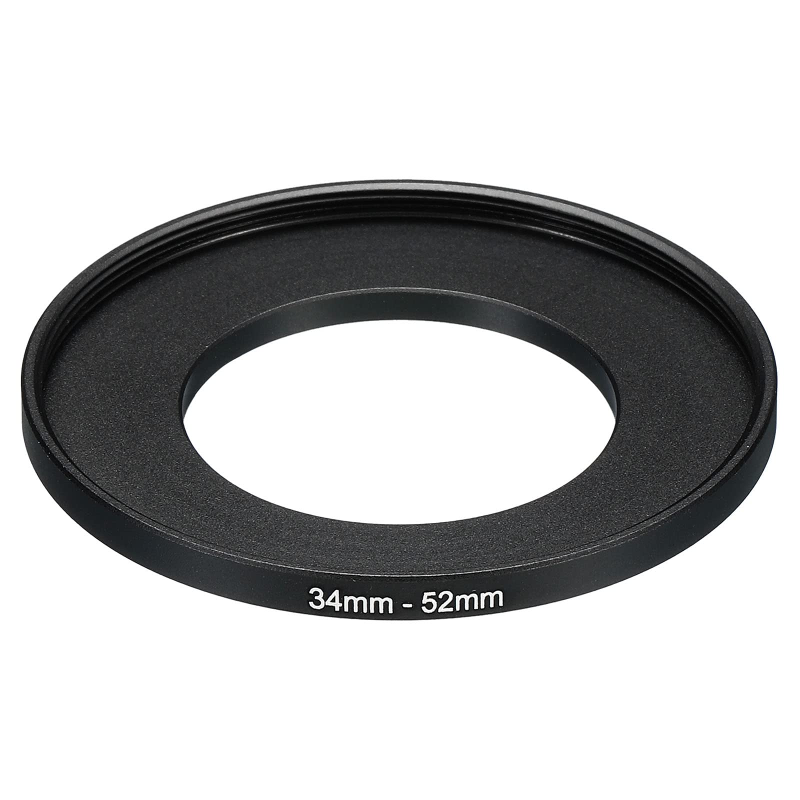 Patikil 34Mm 52Mm Metal Step Up Ring, Camera Lens Filter Adapter Ring Aluminum Filter Adapter Ring For Camera Lenses Hood, Black