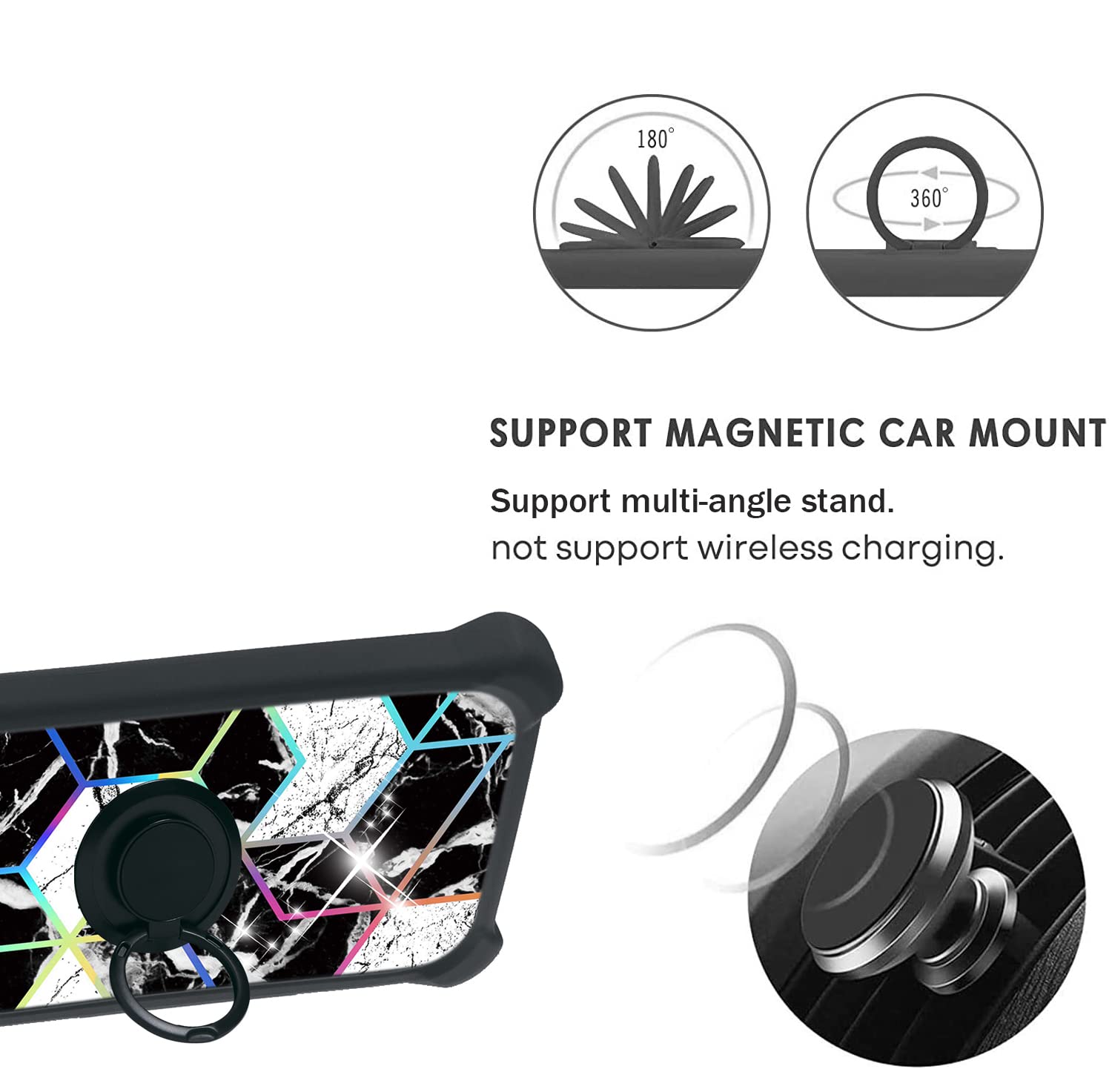 Jioeuinly Case For Tcl 30 T 30T Case Compatible With Tcl 30 T 30T T603Dl Phone Case Cover [With Tempered Glass Screen Protector]