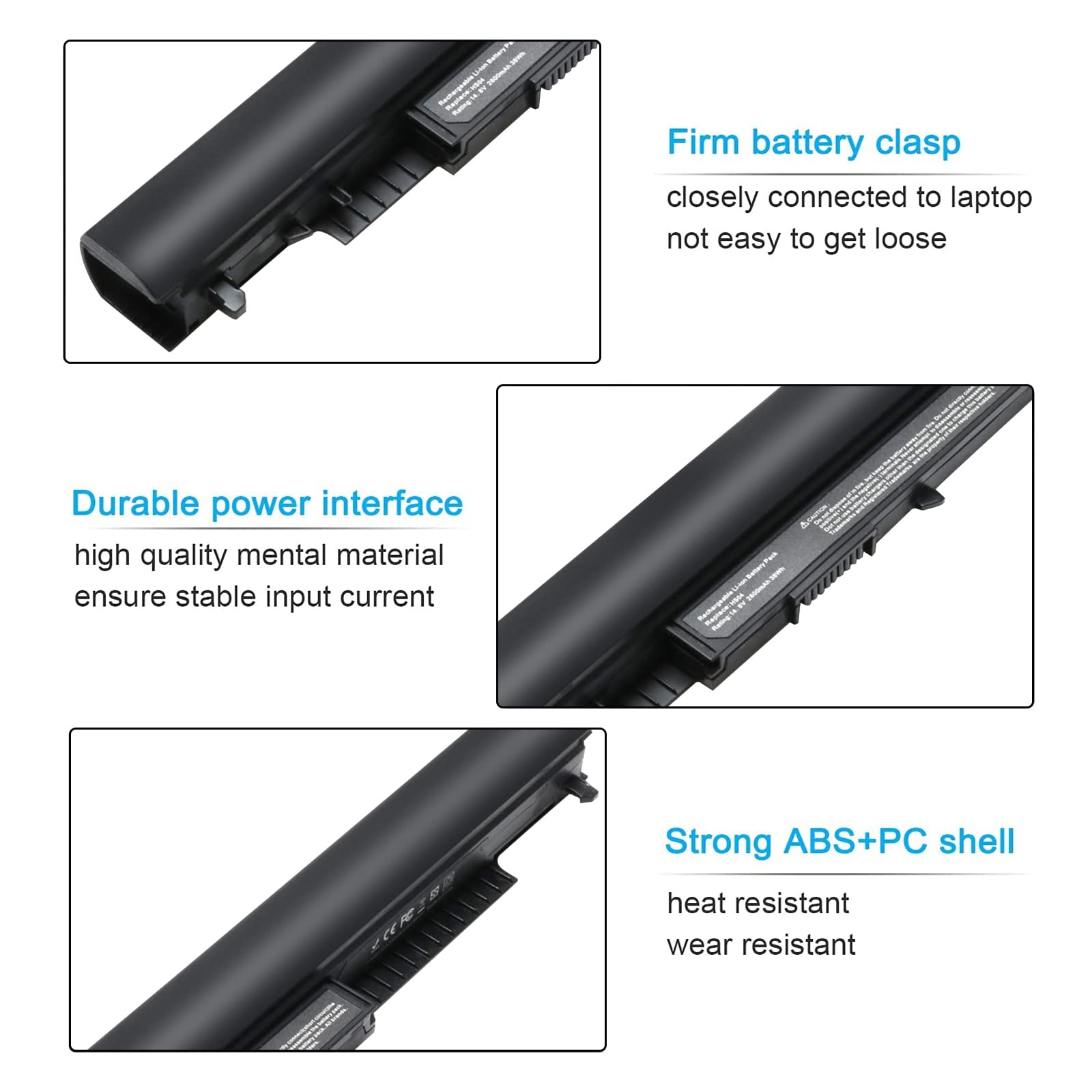 New Replacement 807956 001 Hs03 Hs04 Laptop Battery For Hp 14 15 Notebook Pc Series 15 Ay009Dx 15 Ba009Dx 15 Af131Dx Fits Spare