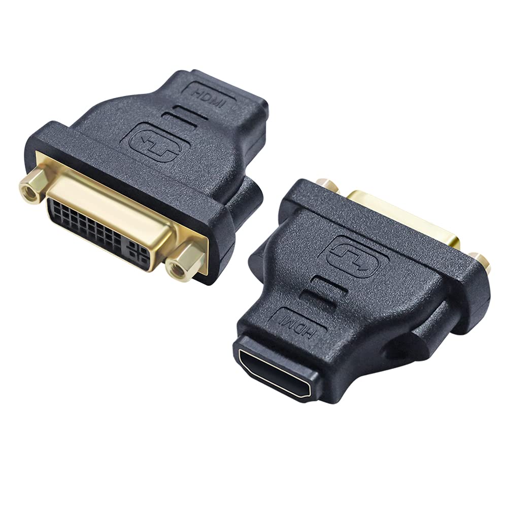 Dtech Dvi Female To Hdmi Female Adapter Hdmi To Dvi I Converter Bi Directional 24+5 Port 4K 1080P Video For Computer Monitor Pc