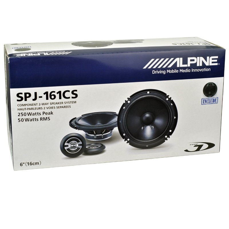 Alpine Spj 161Cs 2 Way Car Audio Component Speaker System, 6''